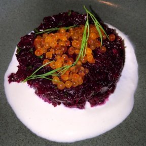 Gluten-free beet appetizer from Little Park